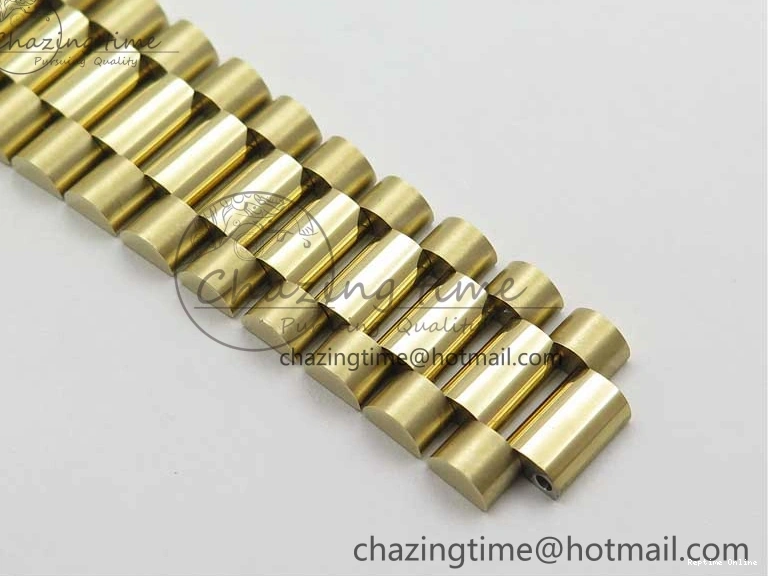 1218 Day-Date 40mm 228239 BP New Dial Version 904 YG Silver Stick Markers Dial on YG President Bracelet A Sophisticated 2807